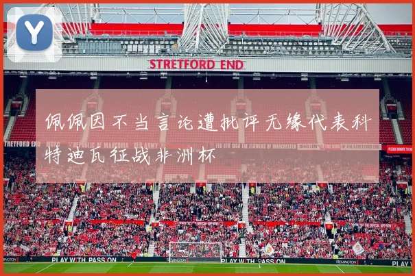 佩佩因不当言论遭批评无缘代表科特迪瓦征战非洲杯